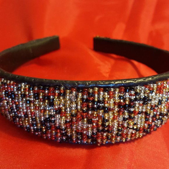 Handmade Accessories - African (Kenyan) Handmade Head Band, Maasai Beads